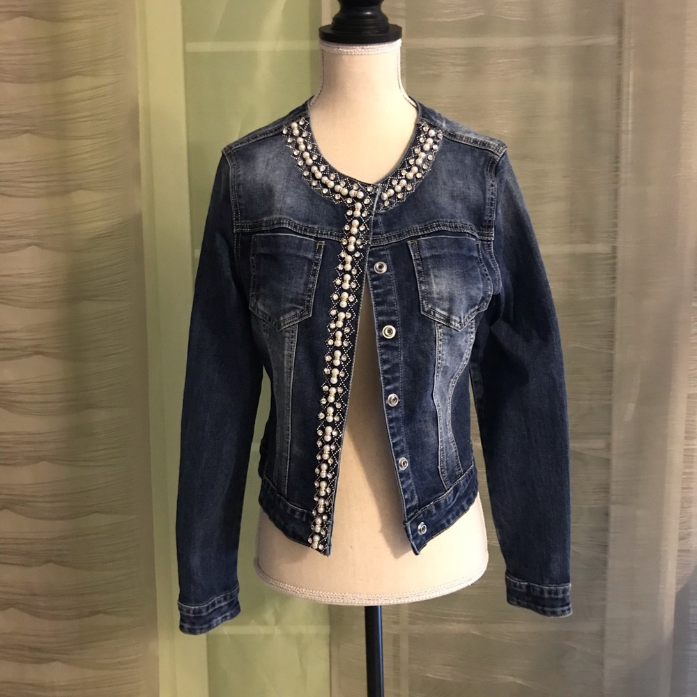 Jean Jacket with Rhinestones